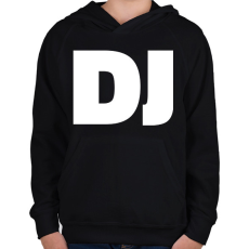 PRINTFASHION Dj - Gyerek kapucnis pulóver - Fekete
