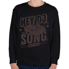 PRINTFASHION dj - Gyerek pulóver - Fekete