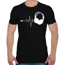 PRINTFASHION DJ love - Férfi póló - Fekete
