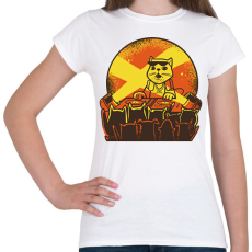 PRINTFASHION DJ macska - Női póló - Fehér
