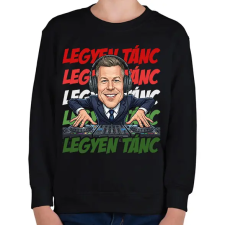 PRINTFASHION DJ Magyar Péter Legyen Tánc - Gyerek pulóver - Fekete gyerek pulóver, kardigán