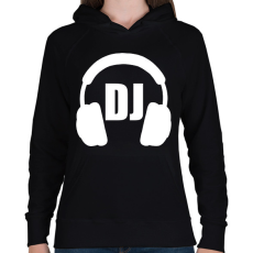 PRINTFASHION Dj - Női kapucnis pulóver - Fekete