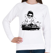 PRINTFASHION dj - Női pulóver - Fehér női pulóver, kardigán