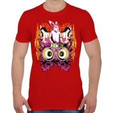 PRINTFASHION DJ Nyúl - Férfi póló - Piros