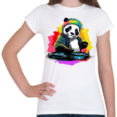 PRINTFASHION DJ Panda - Női póló - Fehér