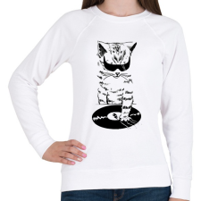 PRINTFASHION DJ SCRATCH - Női pulóver - Fehér női pulóver, kardigán