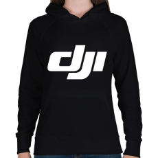 PRINTFASHION Dji logo - Női kapucnis pulóver - Fekete