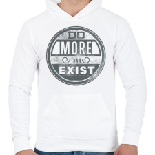 PRINTFASHION Do more - Férfi kapucnis pulóver - Fehér férfi pulóver, kardigán