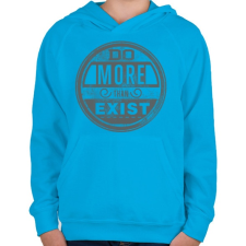 PRINTFASHION Do more - Gyerek kapucnis pulóver - Azúrkék gyerek pulóver, kardigán