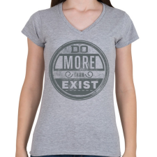 PRINTFASHION Do more - Női V-nyakú póló - Sport szürke női póló