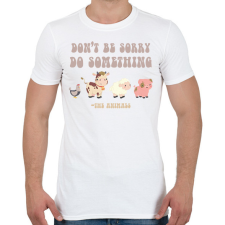 PRINTFASHION Do something - The animals - Férfi póló - Fehér férfi póló