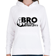 PRINTFASHION Do U Even Lift - Női kapucnis pulóver - Fehér