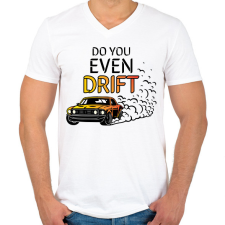 PRINTFASHION Do you even drift - Férfi V-nyakú póló - Fehér férfi póló