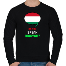 PRINTFASHION DO YOU SPEAK - Férfi pulóver - Fekete férfi pulóver, kardigán