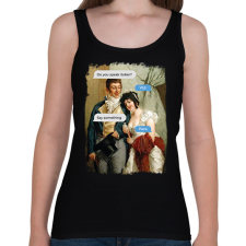 PRINTFASHION Do you speak italian? - Reneszánsz kép - Női atléta - Fekete női trikó