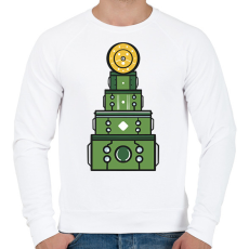 PRINTFASHION Dob karácsonyfa - Férfi pulóver - Fehér