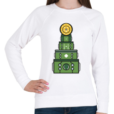 PRINTFASHION Dob karácsonyfa - Női pulóver - Fehér