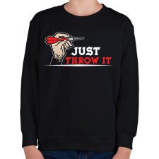 PRINTFASHION Dobd el! - Gyerek pulóver - Fekete gyerek pulóver, kardigán