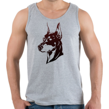 PRINTFASHION doberman - Férfi atléta - Sport szürke atléta, trikó