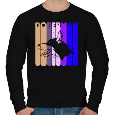 PRINTFASHION Doberman - Férfi pulóver - Fekete