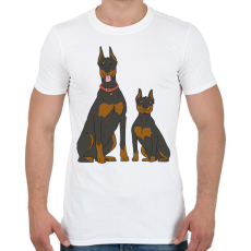 PRINTFASHION Doberman kutyák - Férfi póló - Fehér