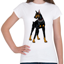 PRINTFASHION Doberman - Női póló - Fehér női póló