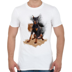 PRINTFASHION Dobermann - Férfi póló - Fehér