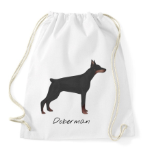 PRINTFASHION Dobermann kutyás póló - Sportzsák, Tornazsák - Fehér tornazsák