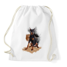 PRINTFASHION Dobermann - Sportzsák, Tornazsák - Fehér tornazsák