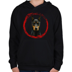 PRINTFASHION dobi kutyus - férfi - Gyerek kapucnis pulóver - Fekete