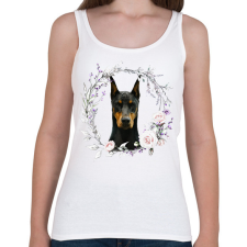 PRINTFASHION dobi kutyus - női - Női atléta - Fehér női trikó