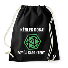 PRINTFASHION Dobj egy új karaktert! - Sportzsák, Tornazsák - Fekete tornazsák