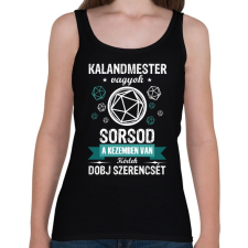 PRINTFASHION Dobj szerencsét! - Női atléta - Fekete női trikó