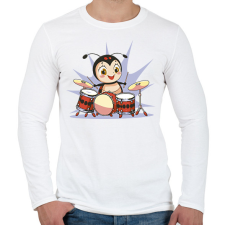 PRINTFASHION Dobos katica - Férfi hosszú ujjú póló - Fehér férfi póló