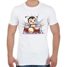 PRINTFASHION Dobos katica - Férfi póló - Fehér