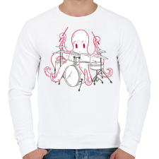 PRINTFASHION Dobos polip - Férfi pulóver - Fehér férfi pulóver, kardigán