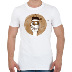 PRINTFASHION Dobozos kávé - Férfi póló - Fehér