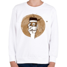 PRINTFASHION Dobozos kávé - Gyerek pulóver - Fehér