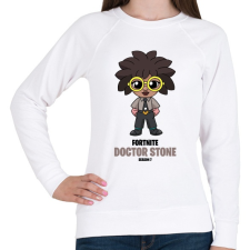 PRINTFASHION Doctor Stone - Fortnite Season 7 - Női pulóver - Fehér női pulóver, kardigán