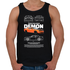 PRINTFASHION DODGE CHALLENGER DEMON - Férfi atléta - Fekete atléta, trikó