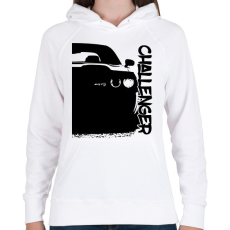 PRINTFASHION Dodge Challenger Half - Női kapucnis pulóver - Fehér