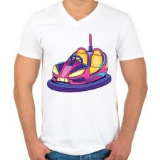 PRINTFASHION Dodzsem - Férfi V-nyakú póló - Fehér férfi póló