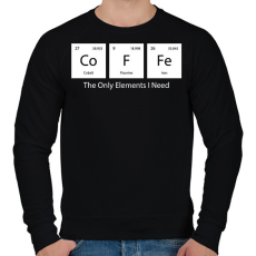 PRINTFASHION DoFFe - The Only Elements I Need - Férfi pulóver - Fekete