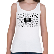 PRINTFASHION Dog friend - Női atléta - Fehér női trikó