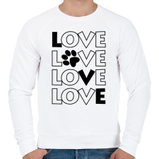 PRINTFASHION Dog Love - Férfi pulóver - Fehér férfi pulóver, kardigán