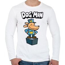 PRINTFASHION Dog man - Férfi hosszú ujjú póló - Fehér