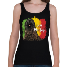 PRINTFASHION Dog Marley - Női atléta - Fekete női trikó