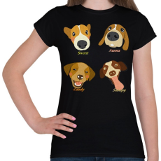 PRINTFASHION dog - Női póló - Fekete