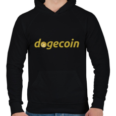 PRINTFASHION Dogecoin - Férfi kapucnis pulóver - Fekete