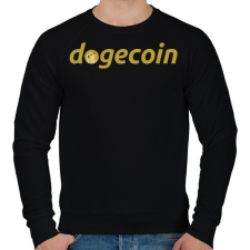 PRINTFASHION Dogecoin - Férfi pulóver - Fekete férfi pulóver, kardigán